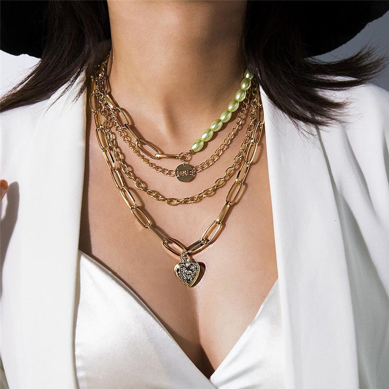Multi Layered Choker Necklace-Necklaces-Arimonz-Arimonz