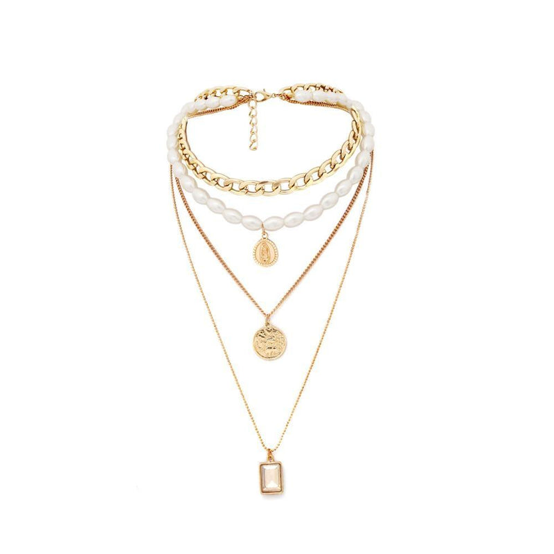 Multi Layered Choker Necklace-Necklaces-Arimonz-Arimonz