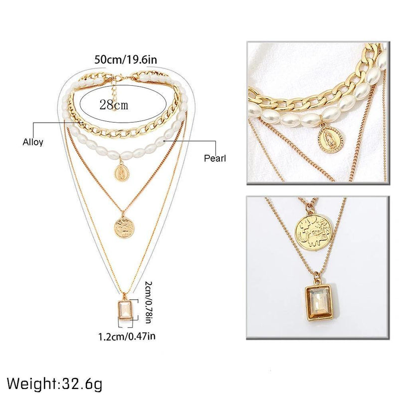 Multi Layered Choker Necklace-Necklaces-Arimonz-Arimonz