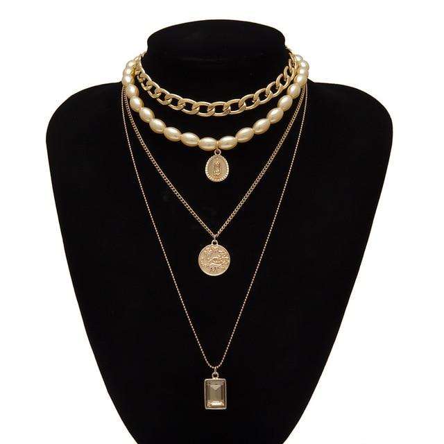 Multi Layered Choker Necklace-Necklaces-Arimonz-9-Arimonz