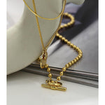 Multilayered Pendant Round Portrait Chain Necklace For Women Necklace Jewelry-Necklaces-Arimonz-Arimonz
