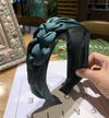 Multiple knots Hairbands For Women Hair Band Wide Side Hair Accessory-Hair Accessories-Arimonz-dark green hairband-Arimonz