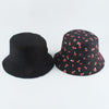 Mushroom Printed Foldable Bucket Hat Beach Sun Hats Streetwear Hat-Bucket Hats-Arimonz-Arimonz