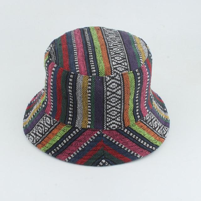 Mushroom Printed Foldable Bucket Hat Beach Sun Hats Streetwear Hat-Bucket Hats-Arimonz-colors stripe-Arimonz