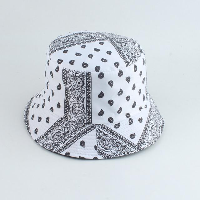 Mushroom Printed Foldable Bucket Hat Beach Sun Hats Streetwear Hat-Bucket Hats-Arimonz-new vintage white-Arimonz