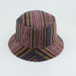 Mushroom Printed Foldable Bucket Hat Beach Sun Hats Streetwear Hat-Bucket Hats-Arimonz-stripes vintage-Arimonz