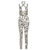 Musical Print Jumpsuit Women Halter Backless Overall One Piece Romper-Night Out Jumpsuits & Rompers-Arimonz-Arimonz