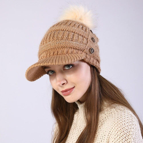 Nancy Winter Cap with Visor-Hats-Arimonz-Arimonz