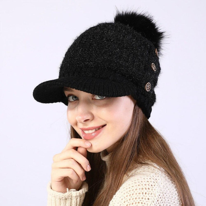 Nancy Winter Cap with Visor-Hats-Arimonz-Arimonz