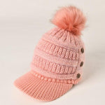 Nancy Winter Cap with Visor-Hats-Arimonz-Pink-Arimonz