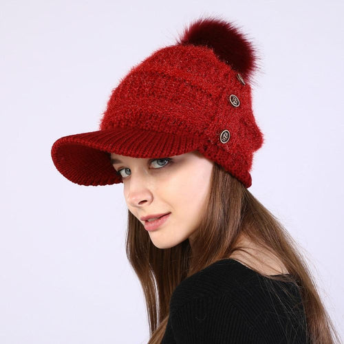 Nancy Winter Cap with Visor-Hats-Arimonz-Arimonz