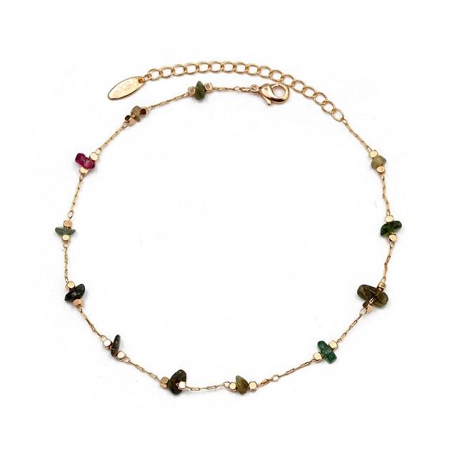 Natural Stone Anklet Leg Foot Chain Beach Ankle Bracelet for Women-Anklets-Arimonz-Multicolor-Arimonz