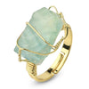 Natural Stone Resizable Fashion Ring Wire Wrap Natural Stone Ring-Rings-Arimonz-Arimonz