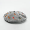 Nature Inspired Embroidered Beret-Hats-Arimonz-Arimonz