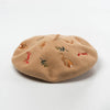 Nature Inspired Embroidered Beret-Hats-Arimonz-Brown-Arimonz
