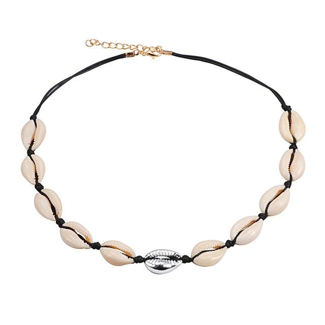 Necklaces - Beach Seashell Choker Beaded Necklace