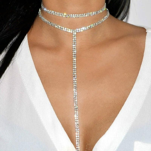 Necklaces - Crystal Luxury Statement Choker Necklace