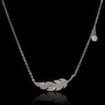 Necklaces - Feather Leaf Dazzling Necklace