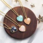 Necklaces - Heart Shape Pendant Link Chain Necklaces For Women Romantic Jewelry