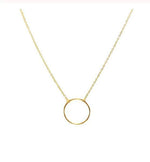 Necklaces - Round Circle Pendant Necklace For Women Fashion Chain Statement Necklace