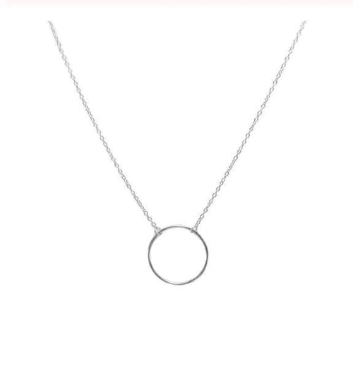 Necklaces - Round Circle Pendant Necklace For Women Fashion Chain Statement Necklace