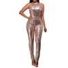 Night Out Jumpsuits & Rompers - Sequin O-Neck Sequin Sleeveless Jumpsuit