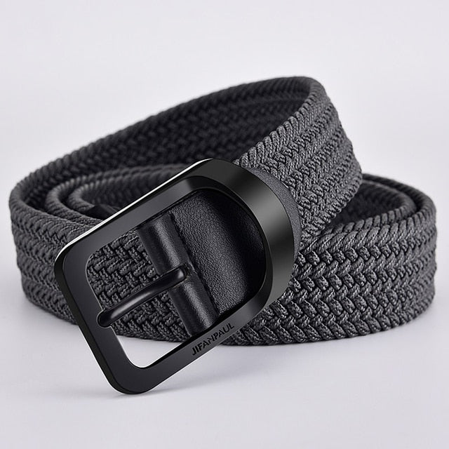 Nylon Belt Alloy Casual Belt Women Wild Stretch Jeans Belt-Belts-Arimonz-black gray-105CM/41.3inches-Arimonz