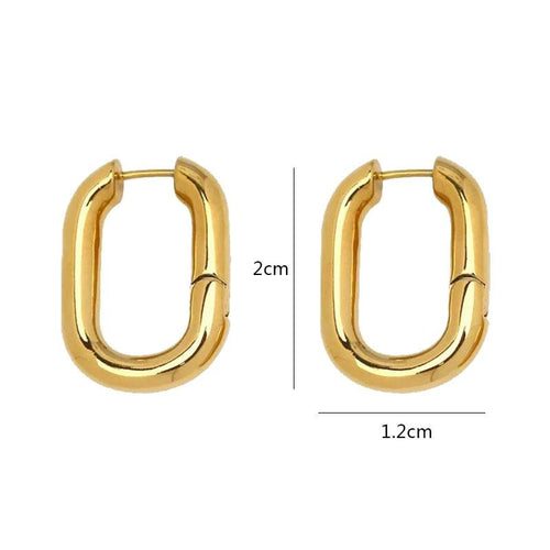 O Shaped Vintage Earrings-Earrings-Arimonz-Arimonz
