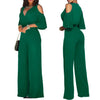 Off Shoulder Flare Sleeve Wide Leg Pants Jumpsuit Elegant Loose Romper-Casual Jumpsuits & Rompers-Arimonz-Arimonz