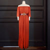 Off Shoulder Jumpsuit Loose Pleated High Waist Half Sleeve Jumpsuit-Night Out Jumpsuits & Rompers-Arimonz-Arimonz