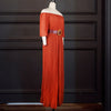 Off Shoulder Jumpsuit Loose Pleated High Waist Half Sleeve Jumpsuit-Night Out Jumpsuits & Rompers-Arimonz-Arimonz