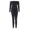 Off The Shoulder Long Sleeve Jumpsuit-Casual Jumpsuits & Rompers-Arimonz-Arimonz