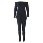 Off The Shoulder Long Sleeve Jumpsuit-Casual Jumpsuits & Rompers-Arimonz-black-S-Arimonz