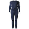 Off The Shoulder Long Sleeve Jumpsuit-Casual Jumpsuits & Rompers-Arimonz-dark blue-S-Arimonz