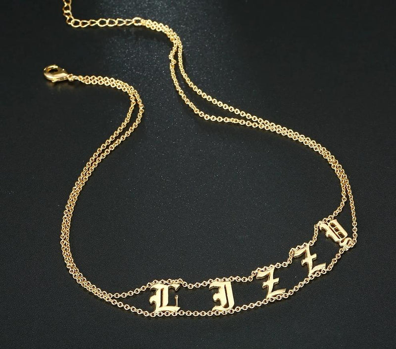 Old English Necklace Choker-Necklaces-Arimonz-Arimonz