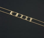 Old English Necklace Choker-Necklaces-Arimonz-Gold color-1-4 letters-20cm/7.87 inch-Arimonz