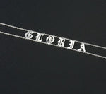 Old English Necklace Choker-Necklaces-Arimonz-Silver color-1-4 letters-20cm/7.87 inch-Arimonz