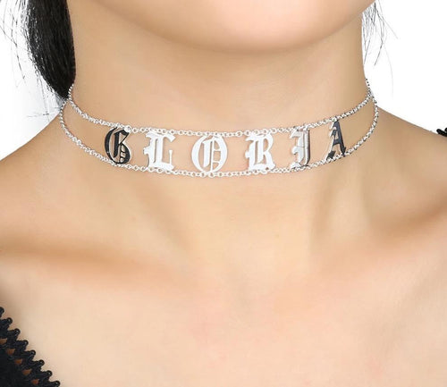 Old English Necklace Choker-Necklaces-Arimonz-Arimonz