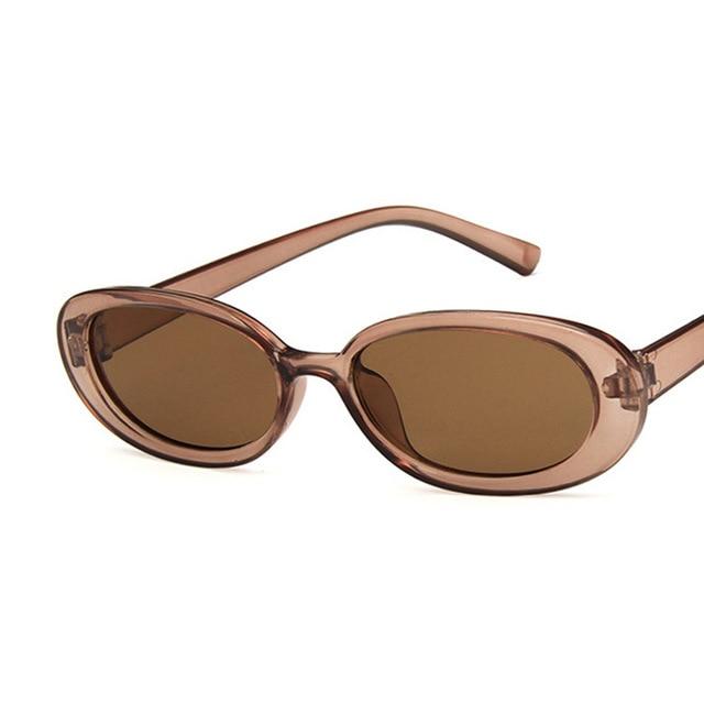 Oval Sunglasses Women Retro Sunglasses Cat Eye Sunglasses-Sunglasses-Arimonz-Full Brown-Arimonz