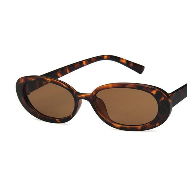 Oval Sunglasses Women Retro Sunglasses Cat Eye Sunglasses-Sunglasses-Arimonz-Leopard Brown-Arimonz