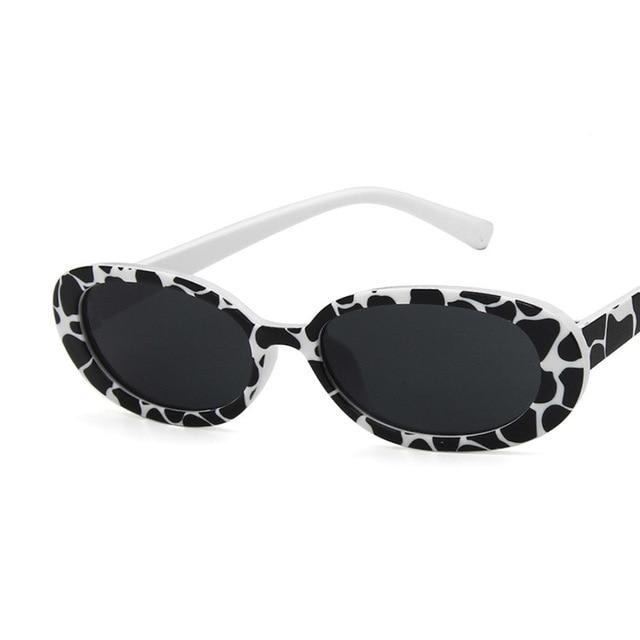 Oval Sunglasses Women Retro Sunglasses Cat Eye Sunglasses-Sunglasses-Arimonz-White Leopard-Arimonz