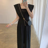 Overalls for Women Sleeveless Loose Wide Leg Pants Rompers Jumpsuits-Wear To Work Sets-Vimotia-Arimonz