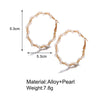 Oversize Pearl Hoop Earrings-Earrings-Arimonz-Arimonz