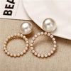 Oversize Pearl Hoop Earrings-Earrings-Arimonz-Arimonz