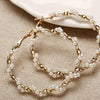 Oversize Pearl Hoop Earrings-Earrings-Arimonz-B-Arimonz