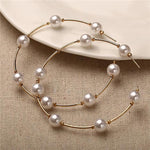 Oversize Pearl Hoop Earrings-Earrings-Arimonz-C-Arimonz