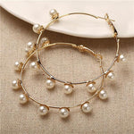 Oversize Pearl Hoop Earrings-Earrings-Arimonz-E-Arimonz