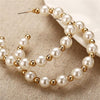 Oversize Pearl Hoop Earrings-Earrings-Arimonz-K-Arimonz