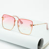 Oversize Rimless Square Bee Sunglasses for Women Gradient Sunglasses-Sunglasses-Arimonz-Arimonz