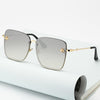 Oversize Rimless Square Bee Sunglasses for Women Gradient Sunglasses-Sunglasses-Arimonz-Light Gray-Arimonz